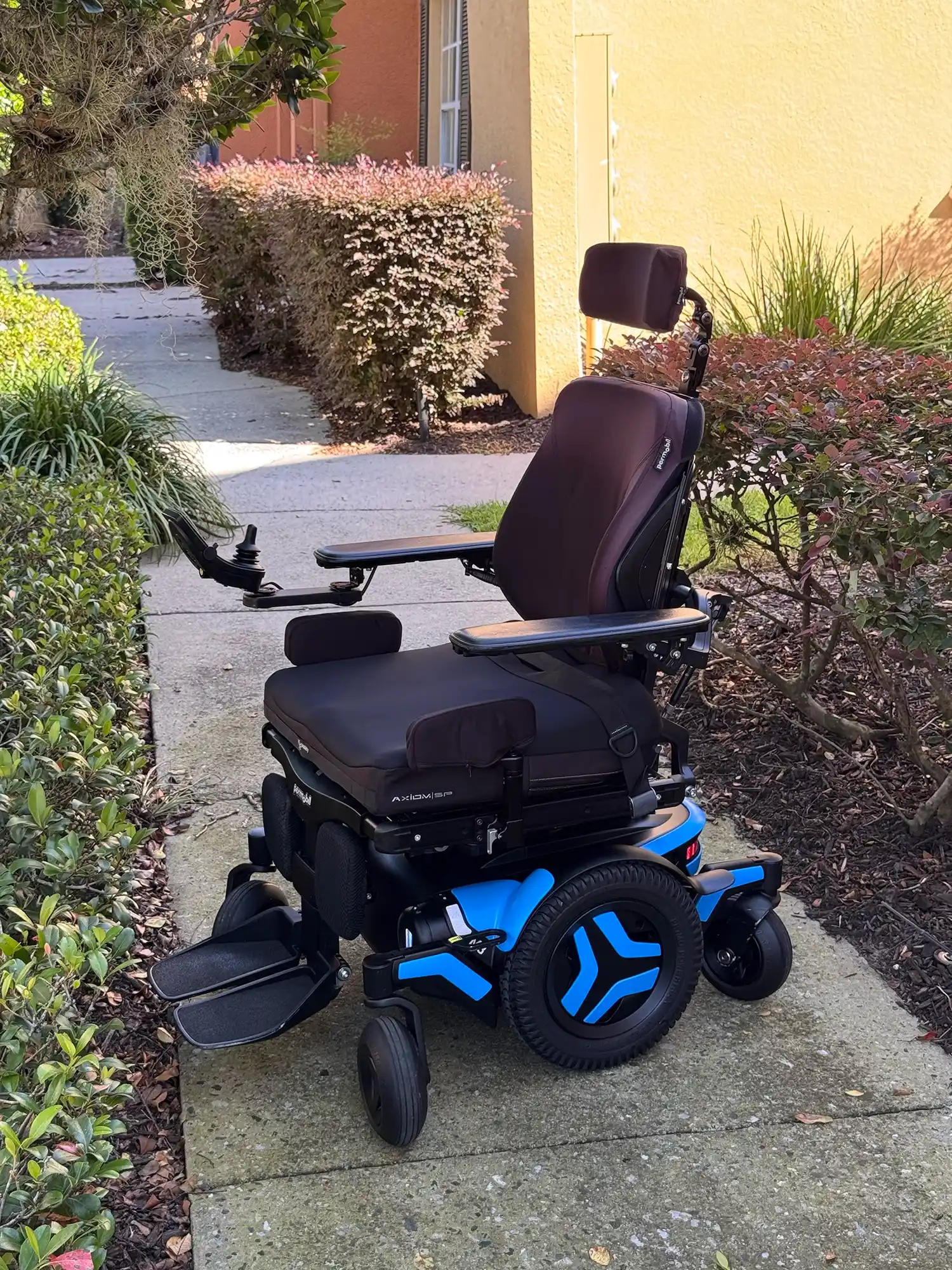 Used Permobil M3 power wheelchair side